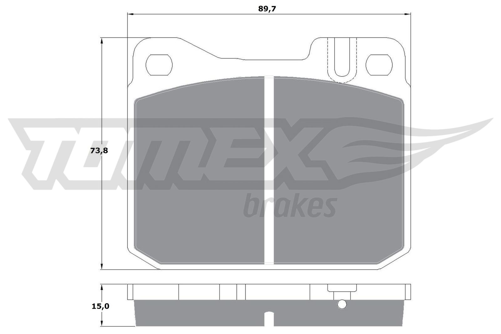 Sada brzdových platničiek kotúčovej brzdy TOMEX Brakes